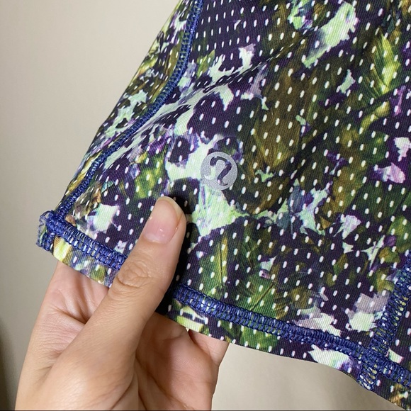 LULULEMON floral sport multi Dancing Warrior strappy back tank top 4 - Picture 7 of 9